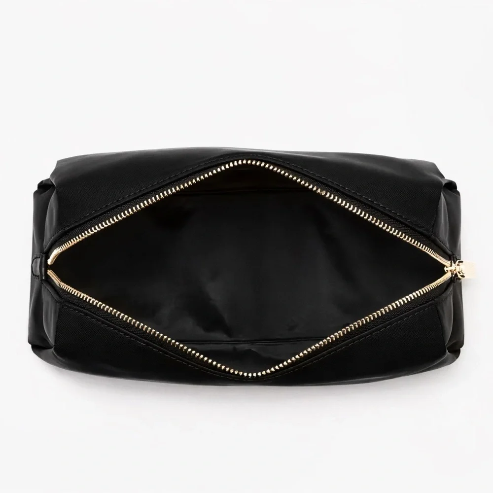 Kate Spade Black Nylon Cosmetic Bag Travel Makeup Pouch Organizer Designer Style